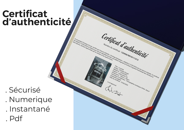 Enregistrement de certificat d'authenticité